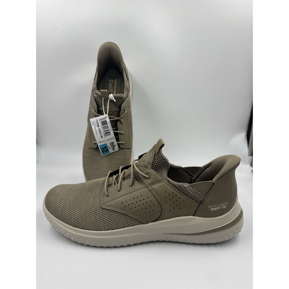 Skechers Men's Classic Fit Sneakers with Air-Cooled Memory Foam Tan Beige Sz 12